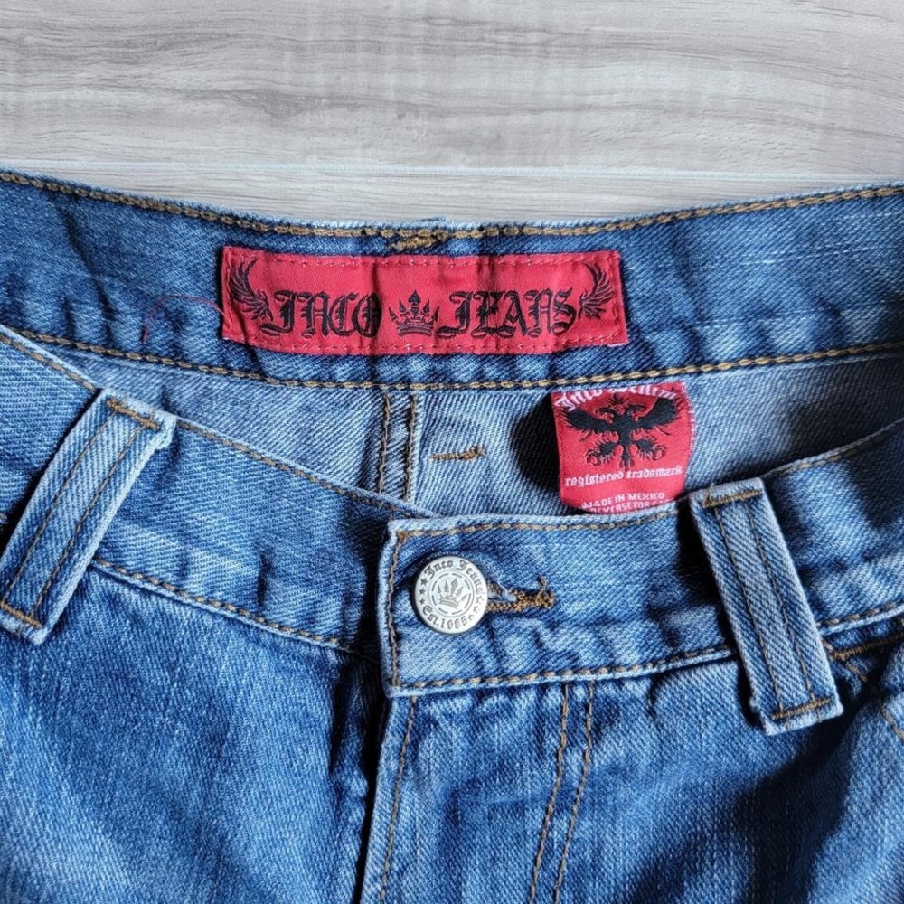 Vintage Y2K Baggy JNCO Shorts Denim Jorts - Picture 3 of 7